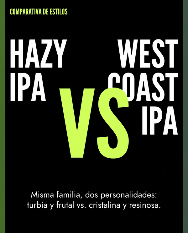 Hazy IPA vs West Coast IPA: la misma familia, dos personalidades