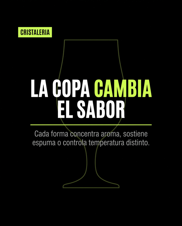 Cristalería: por qué la copa cambia el sabor
