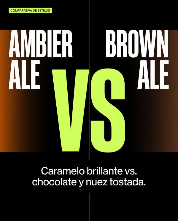 Amber Ale vs Brown Ale: caramelo contra chocolate
