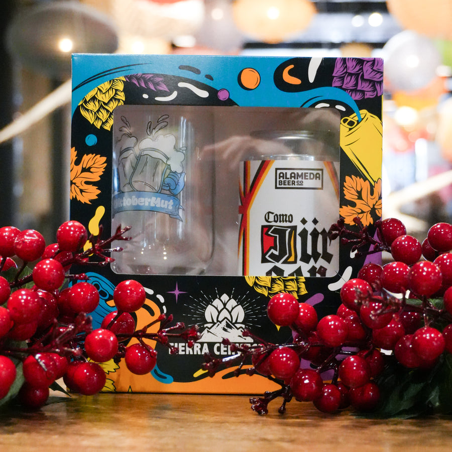 ESTUCHE DE REGALO LAGER (Copa Flauta 350 ml + Alameda Como Jurgen)