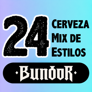 Pack 24 un. Cerveza Bundor Mix Estilos 473 cc