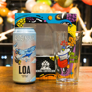 ESTUCHE DE REGALO LAGER (Vaso Pinta 470 ml + Loa Entrenubes)