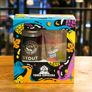 ESTUCHE DE REGALO STOUT (Vaso Pinta 500 ml + Cuello Negro Stout)