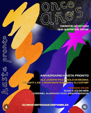 HASTA PRONTO “ONCE AÑOS” - 29/AGOSTO 15:00 A 23:30