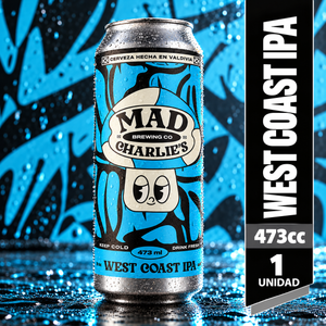 Cerveza Mad Charlies West Coast IPA 6,3º 473 cc