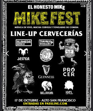 MIKE FEST - 17/OCTUBRE 14:00 A 05:00