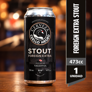 Cerveza Cuello Negro Stout Foreign Extra Stout 8º 473 cc