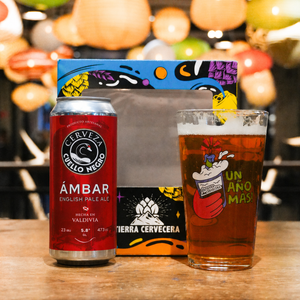 Estuche Regalo + Vaso Pinta Un Año Mas + Cerveza Ambar