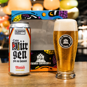 Estuche Regalo + Vaso Garza Munich + Cerveza Lager