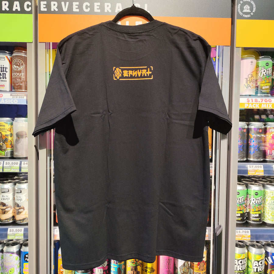 POLERA EFNART SACATE1PILSEN CALAVERA NARANJA