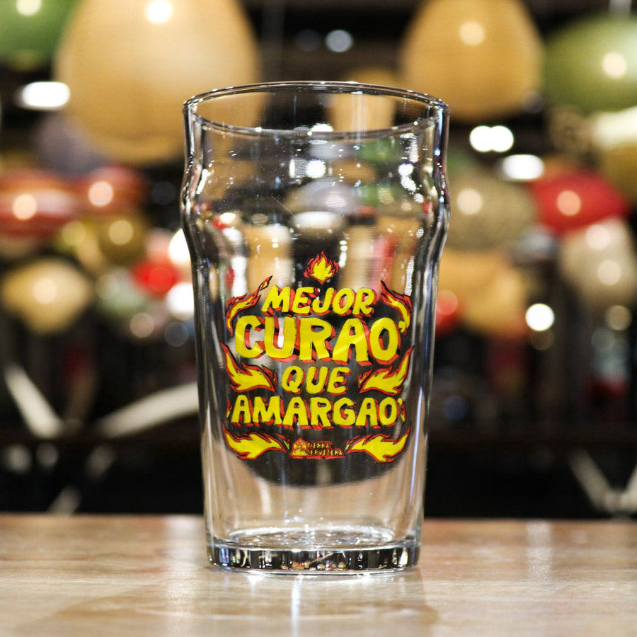 VASO NONIC MEJOR CURAO QUE AMARGAO 570 ML